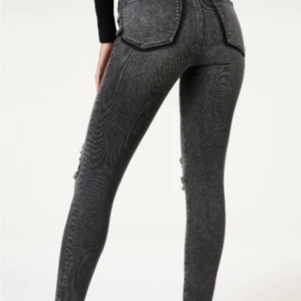 Good American Ripped Gray Jeans - Picture 2 of 6